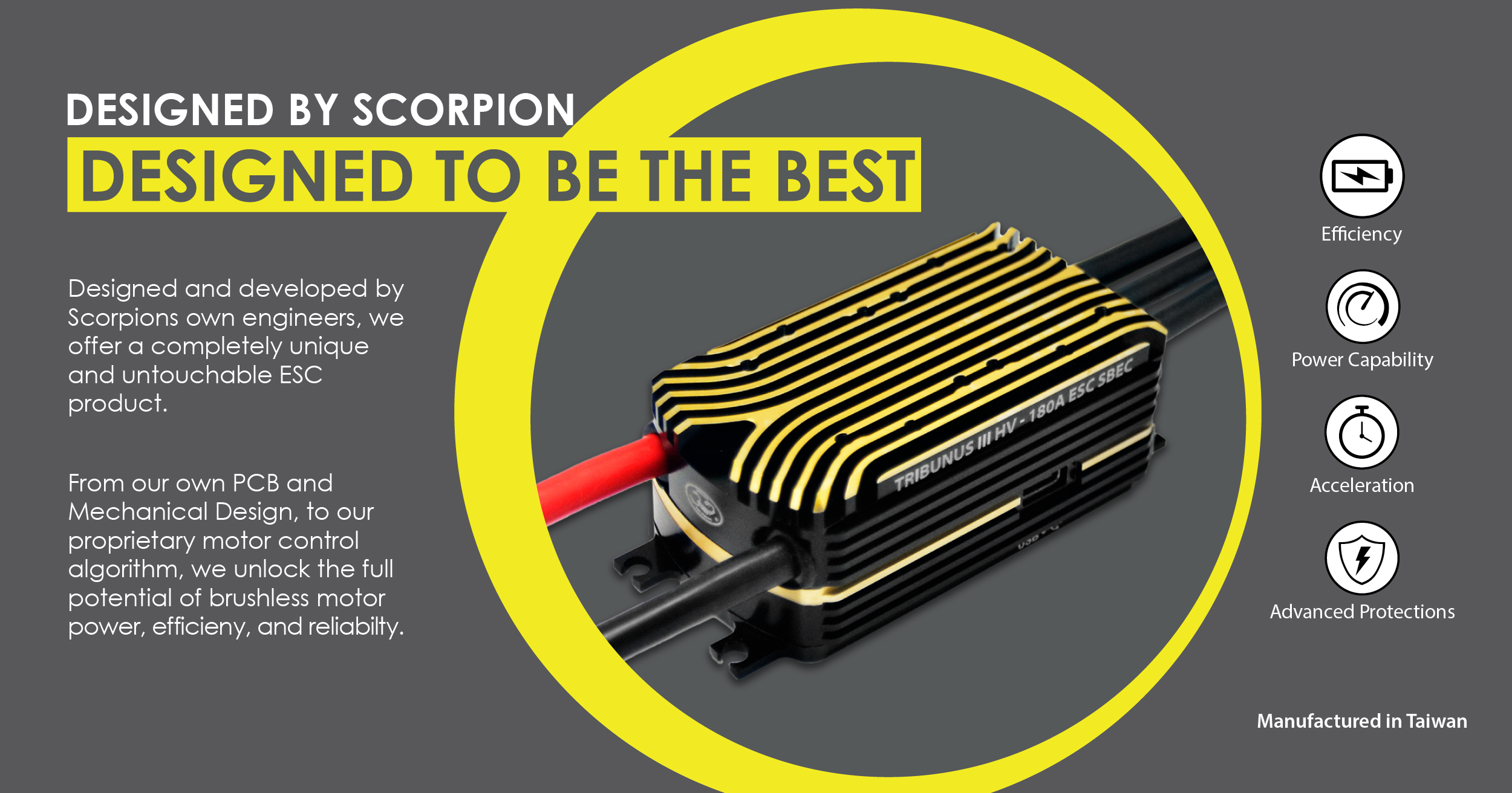 Scorpion Tribunus III HV-180A ESC SBEC features